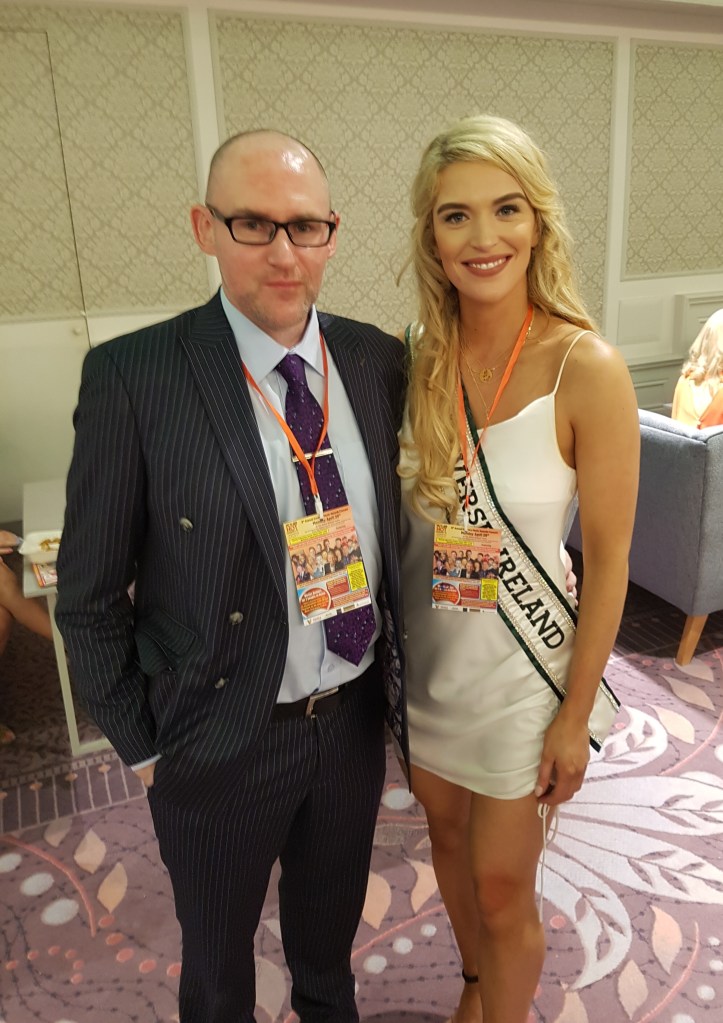 Anthony with Miss Universe Ireland 2018 Grainne Gallanagh, who also went on to become a finalist in the 2020 season of Dancing With The Stars Ireland.